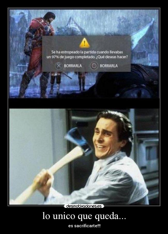 lo unico que queda... - es sacrificarte!!!