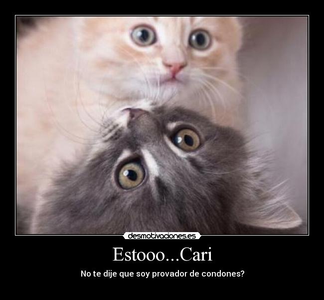 Estooo...Cari - No te dije que soy provador de condones?