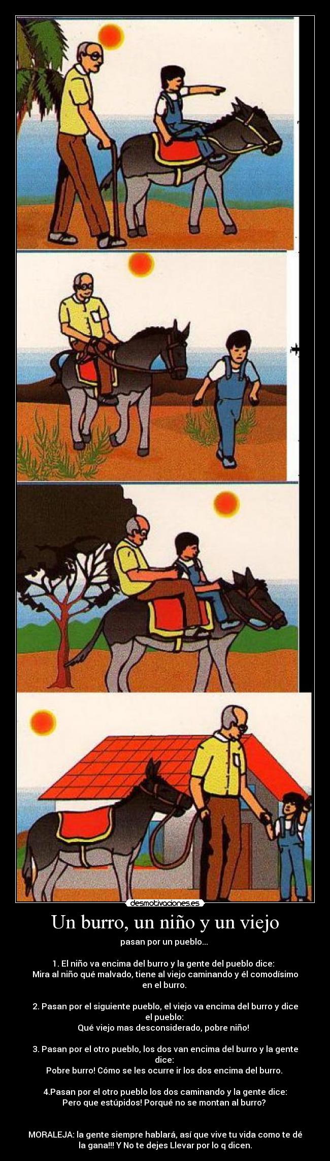 Un burro, un niño y un viejo - 