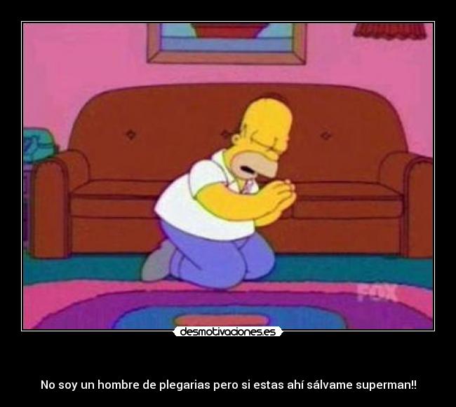 carteles homer simpson superman desmotivaciones