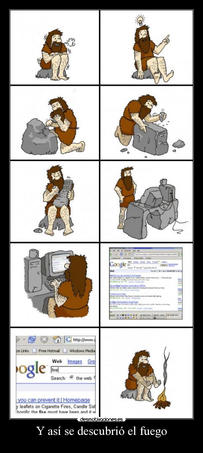 carteles asi descubrio fuego desmotivaciones