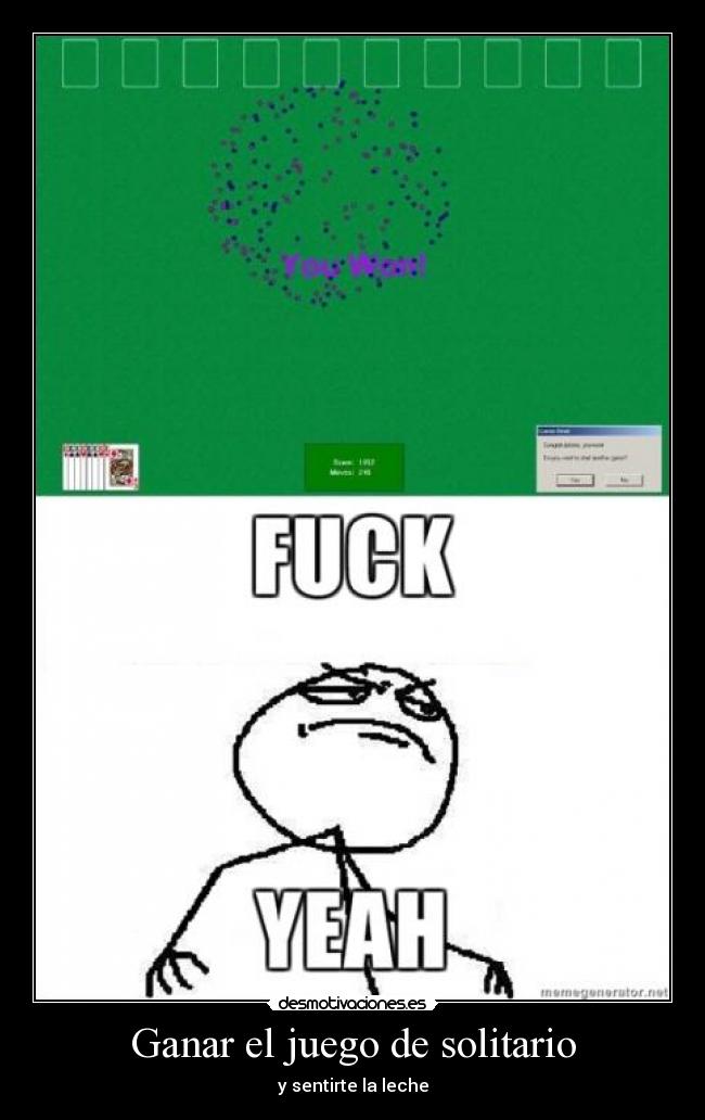 Ganar el juego de solitario - y sentirte la leche