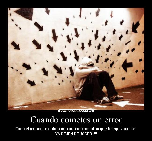 Cuando cometes un error - 