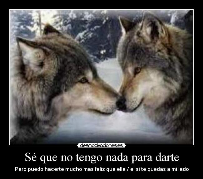 Sé que no tengo nada para darte -