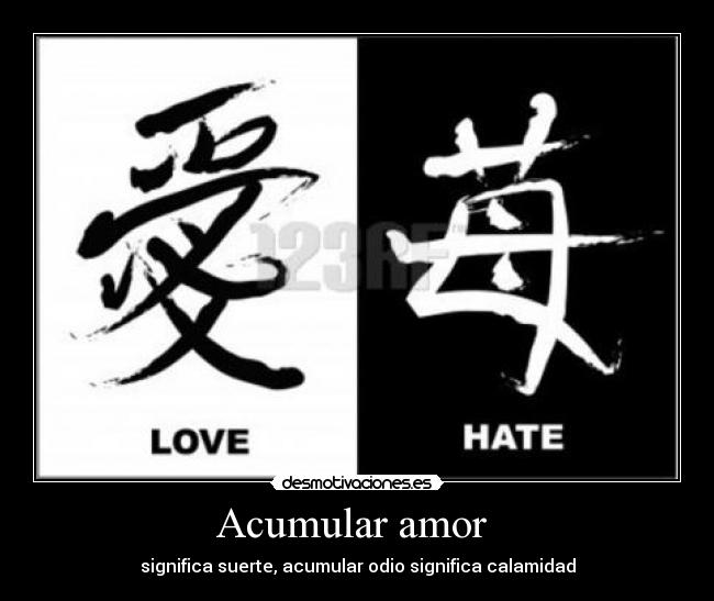 Acumular amor  - 