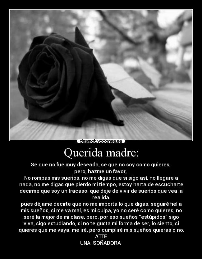 Querida madre: -