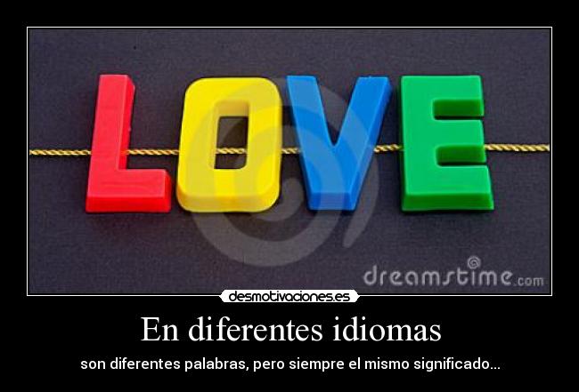 En diferentes idiomas -