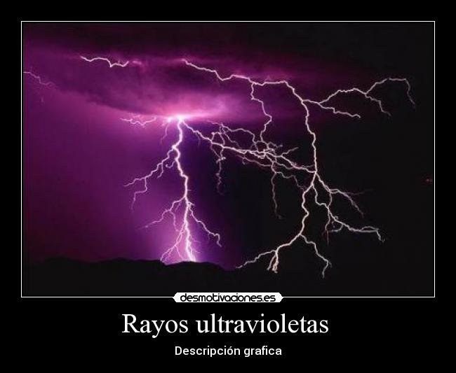 Rayos ultravioletas - Descripción grafica