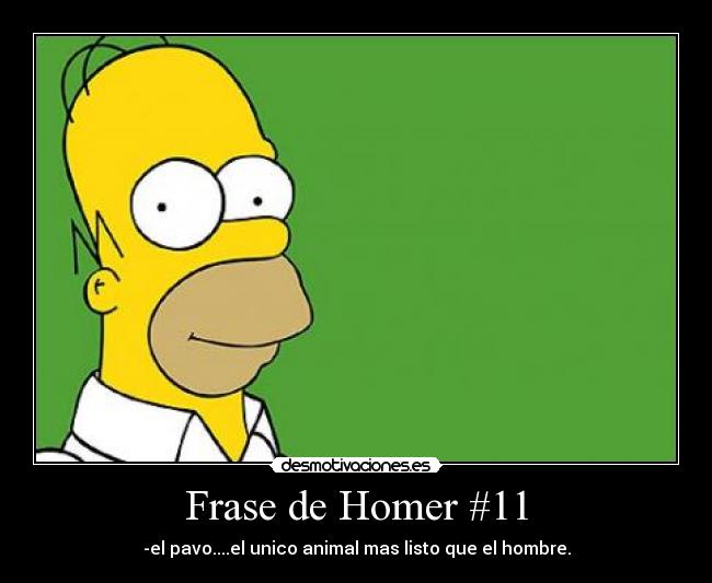 Frase de Homer #11 - -el pavo....el unico animal mas listo que el hombre.
