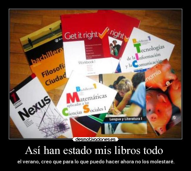 Así han estado mis libros todo -