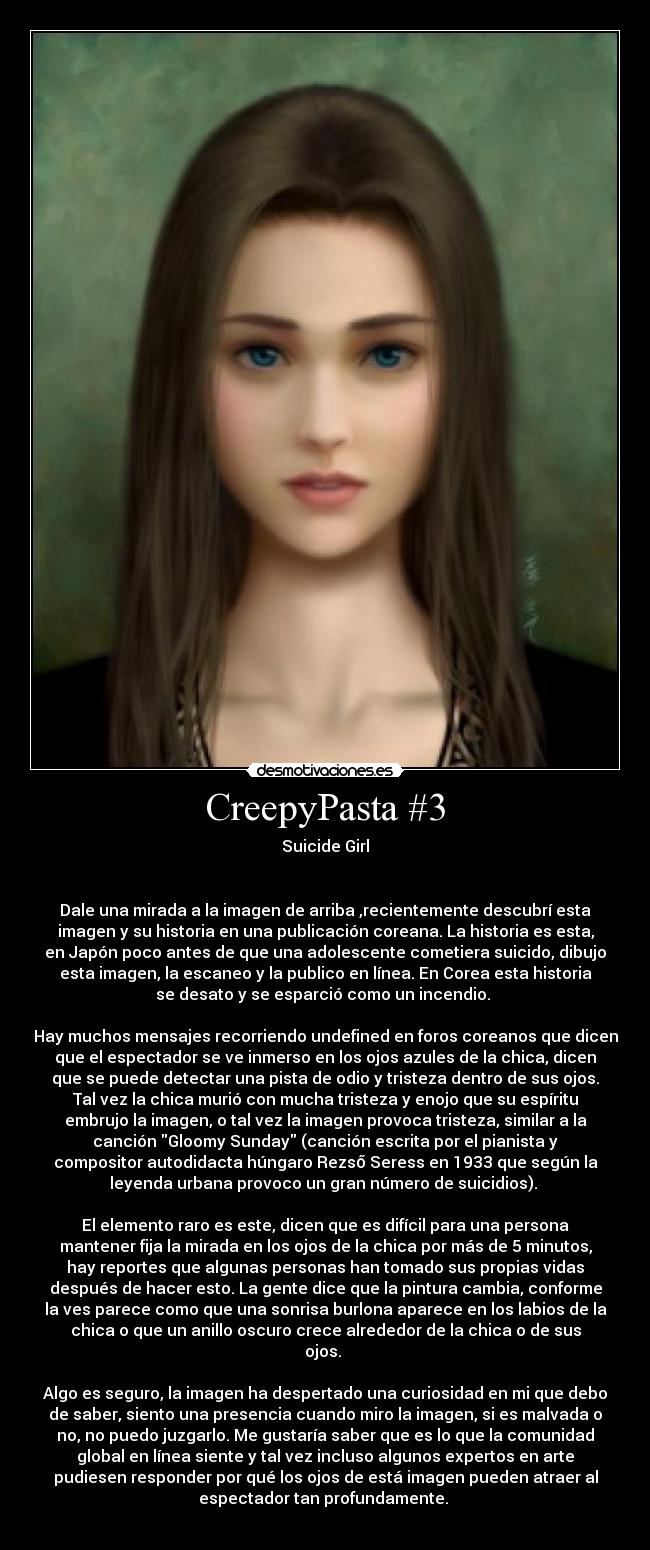 carteles creepypasta una historia claramente falsa hecha para perturbar lector creo que esreal desmotivaciones