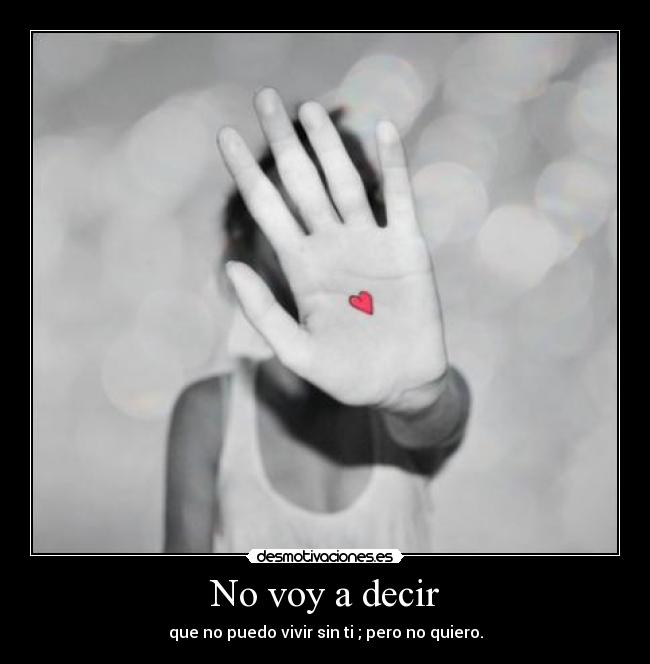 No voy a decir - 