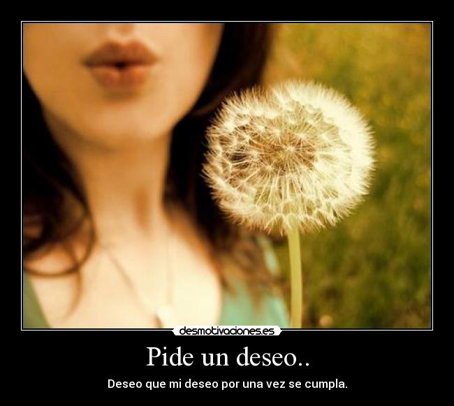 carteles deseo pide cumpla cumplir diente leon amor idioma mates ciencia desmotivaciones