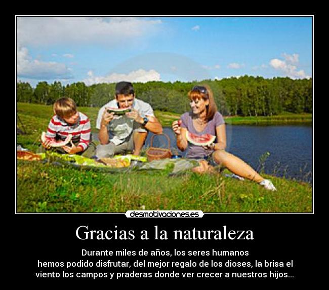 Gracias a la naturaleza -