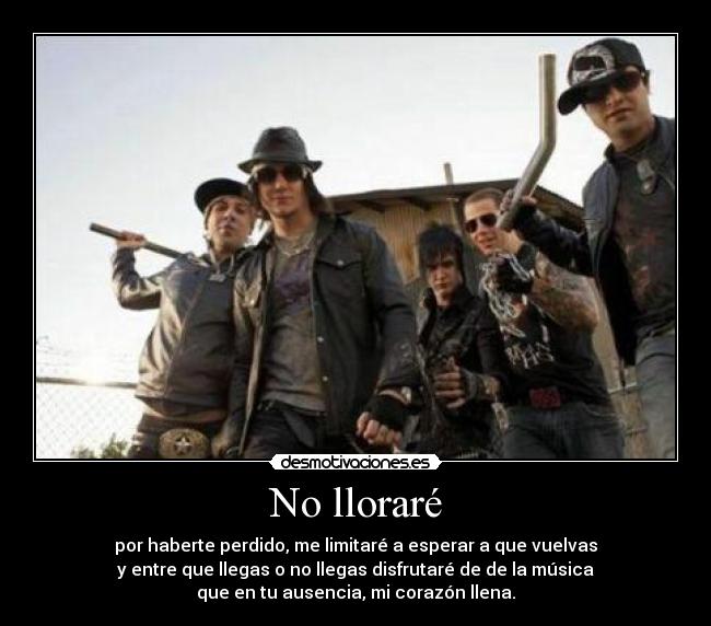 No lloraré -