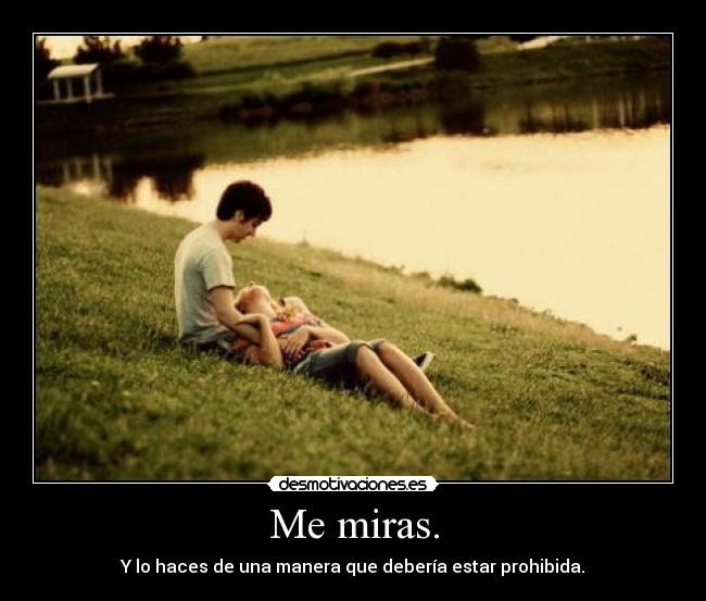 Me miras. - Y lo haces de una manera que debería estar prohibida.