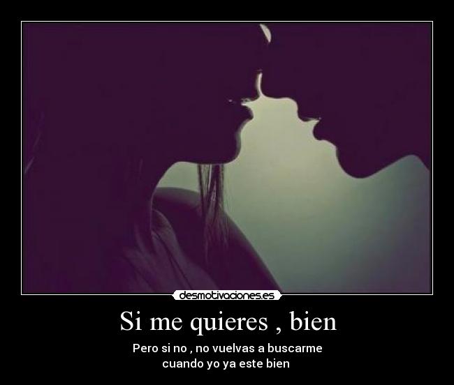 Si me quieres , bien -