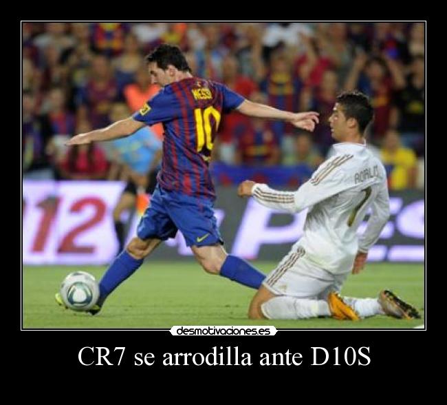 CR7 se arrodilla ante D10S -