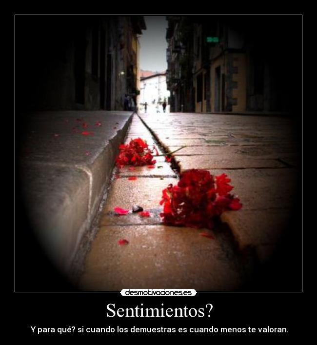 Sentimientos? -