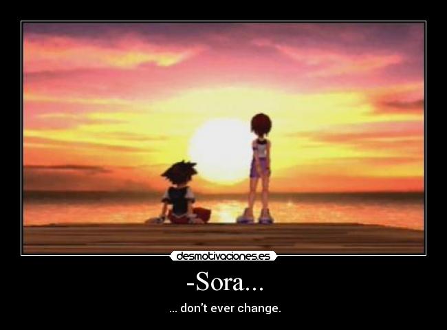 carteles sora hingdom hearts kairi desmotivaciones