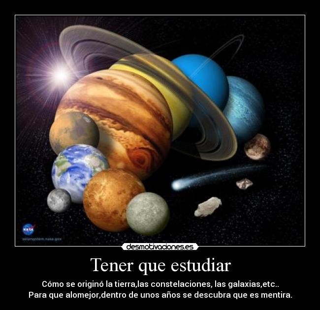 Tener que estudiar -