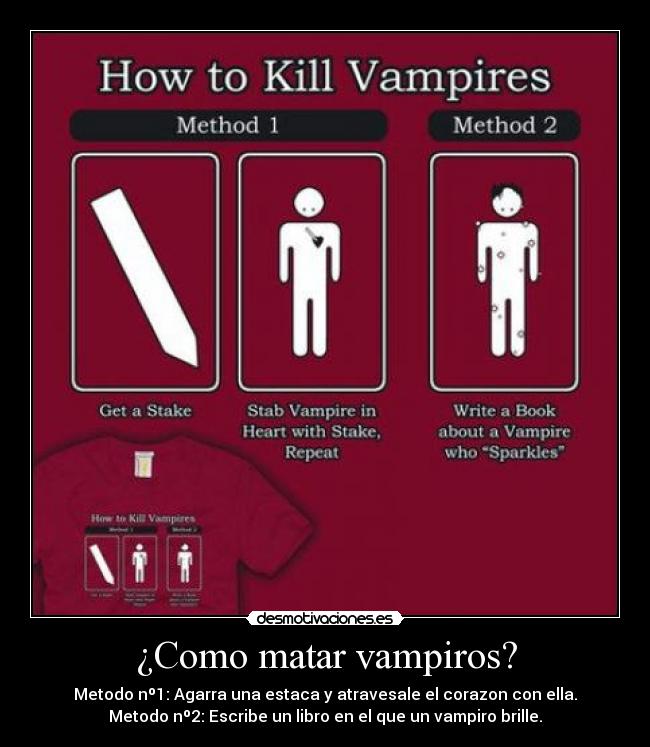 ¿Como matar vampiros? -