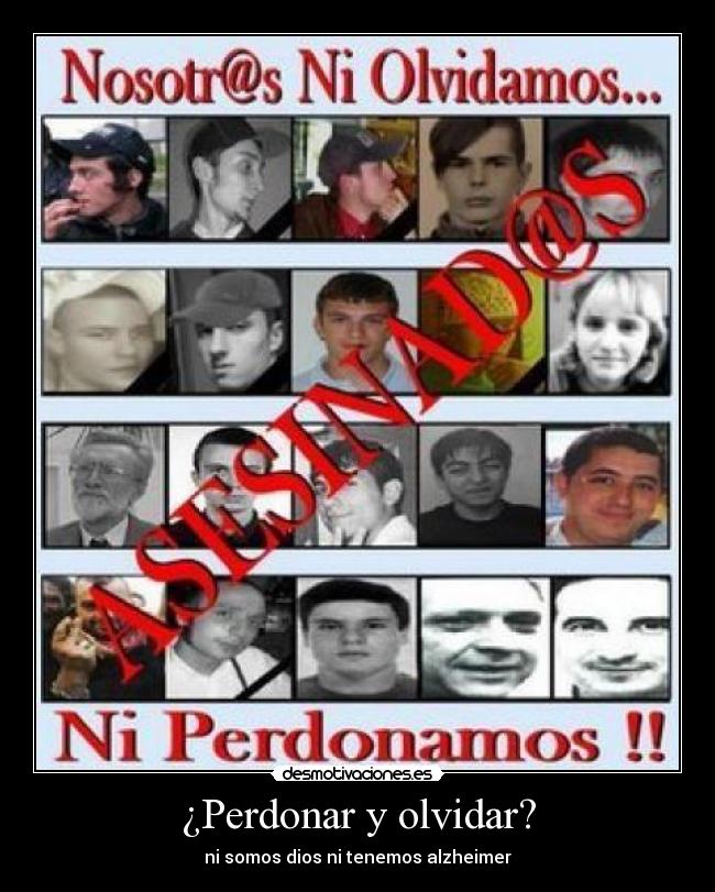 ¿Perdonar y olvidar? - ni somos dios ni tenemos alzheimer