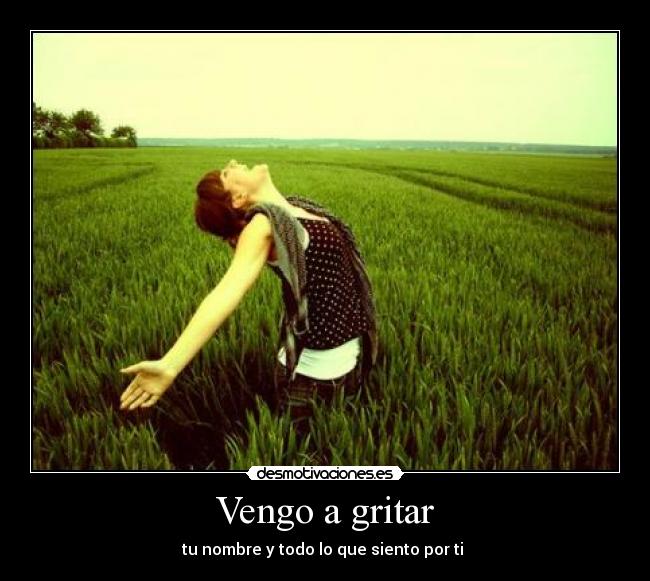 Vengo a gritar -