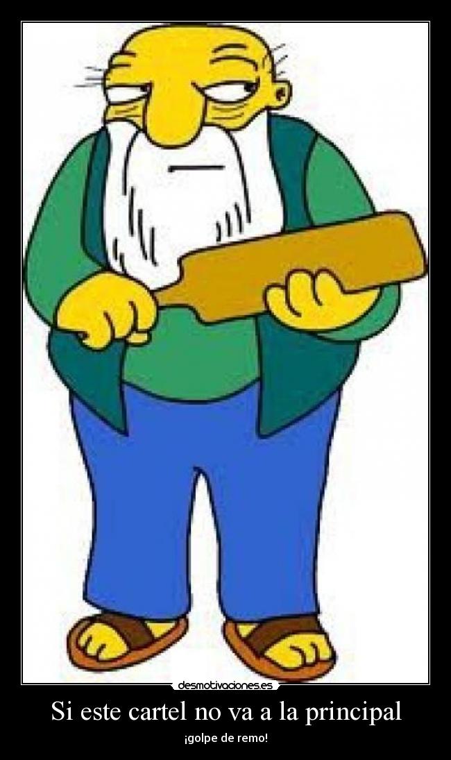Si este cartel no va a la principal - 