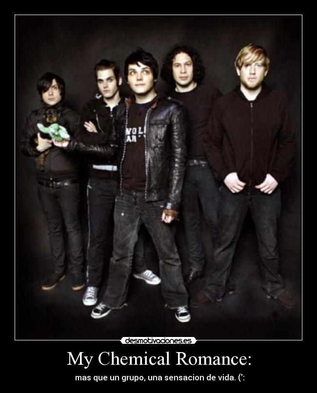 carteles gerard way frank iero mikey way ray toro bob bryar desmotivaciones