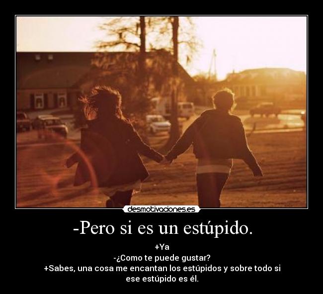 -Pero si es un estúpido. -