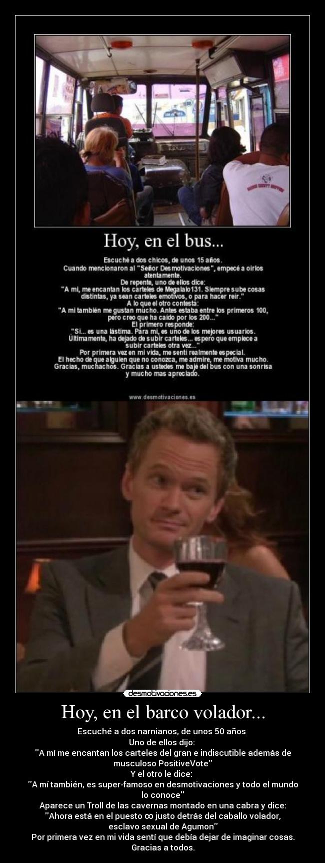 Hoy, en el barco volador... - 