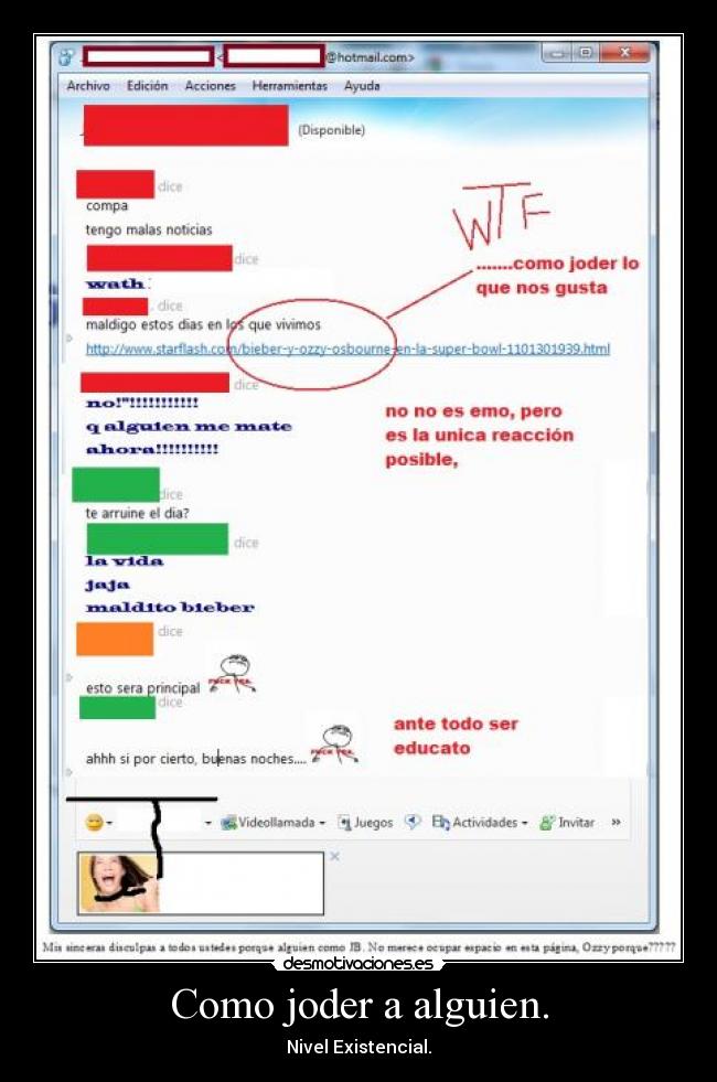 Como joder a alguien. - Nivel Existencial.