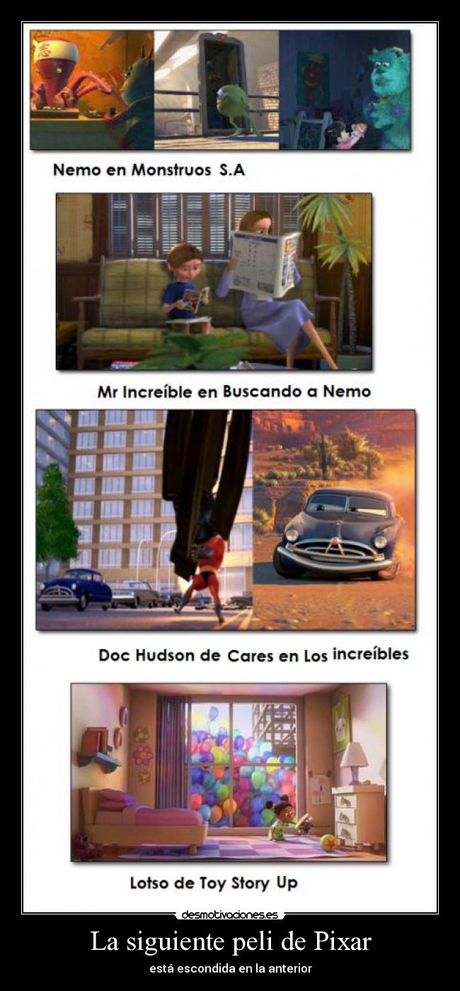 La siguiente peli de Pixar - está escondida en la anterior