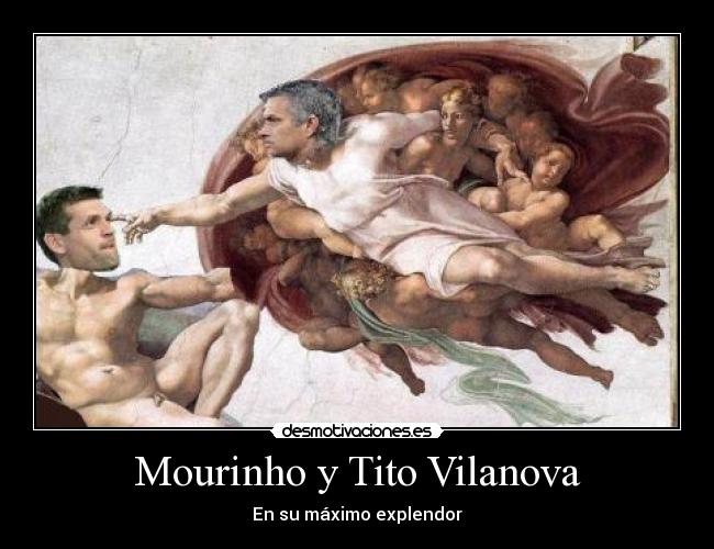Mourinho y Tito Vilanova - 