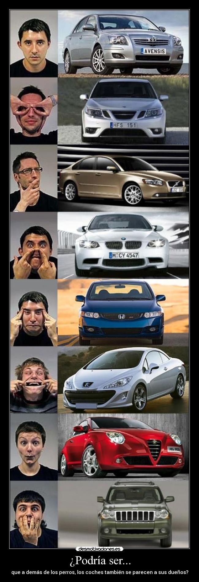 ¿Podría ser... - que a demás de los perros, los coches también se parecen a sus dueños?