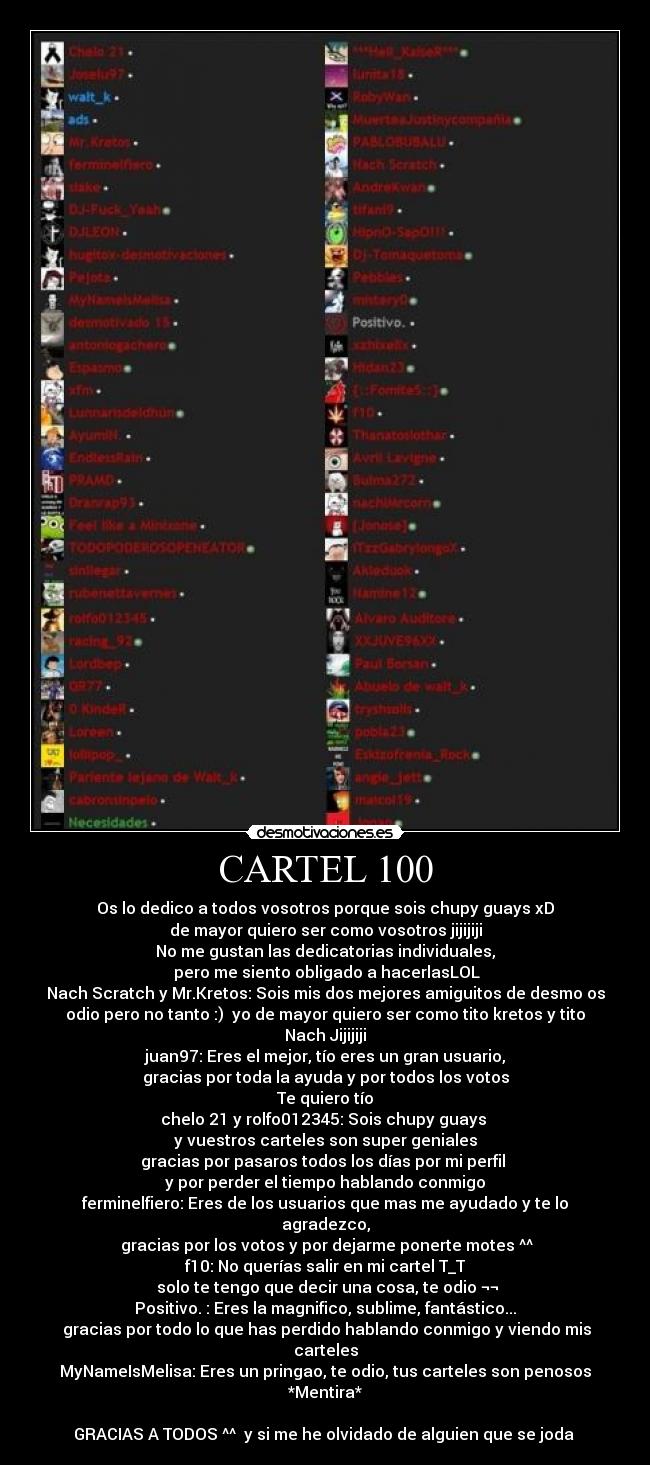 CARTEL 100 - 