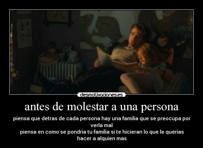 antes de molestar a una persona - 