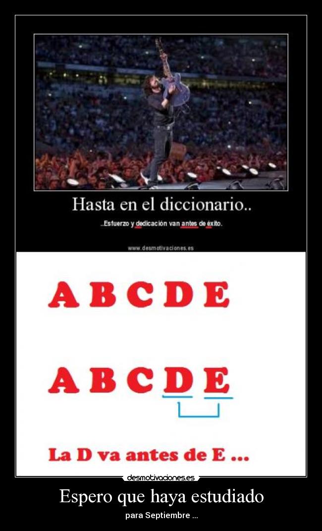 Espero que haya estudiado - para Septiembre ...