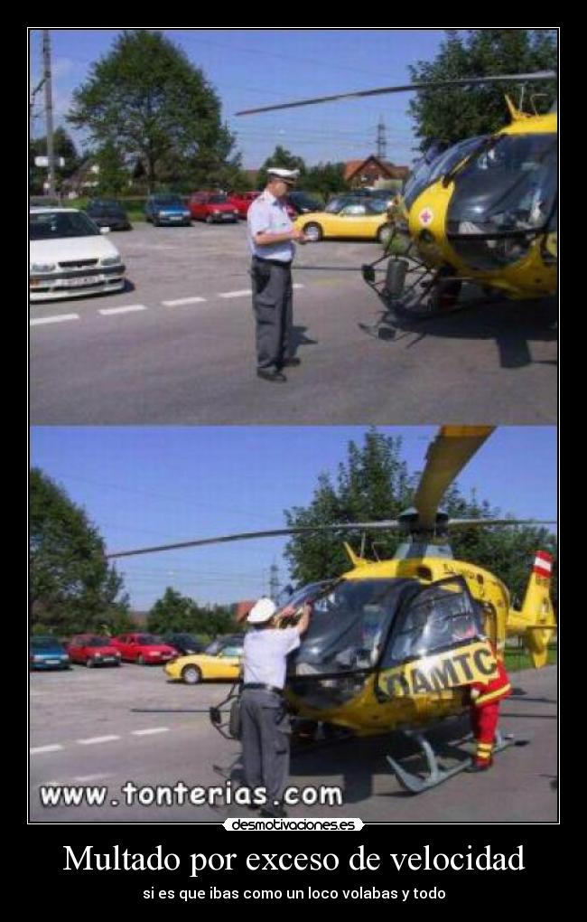 Multado por exceso de velocidad -