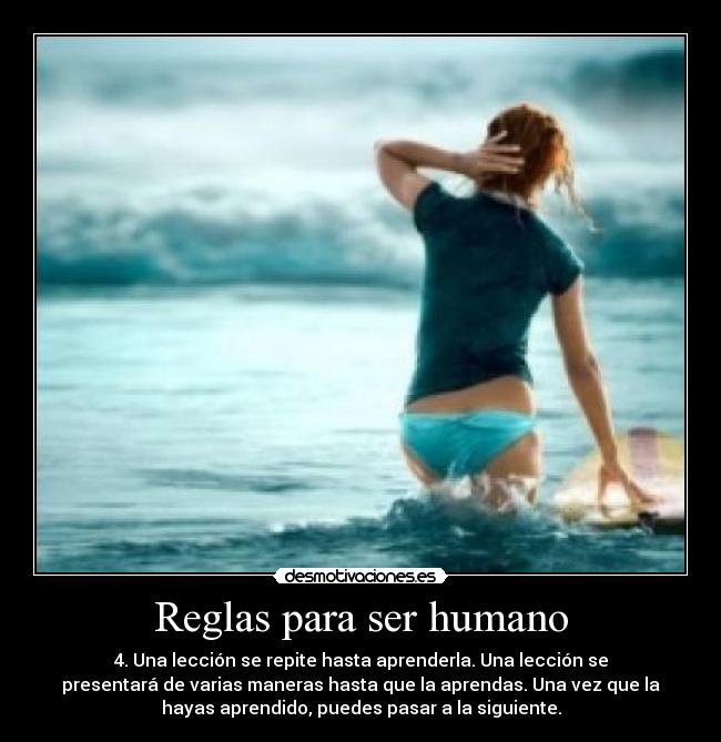 carteles reglas para ser humano desmotivaciones