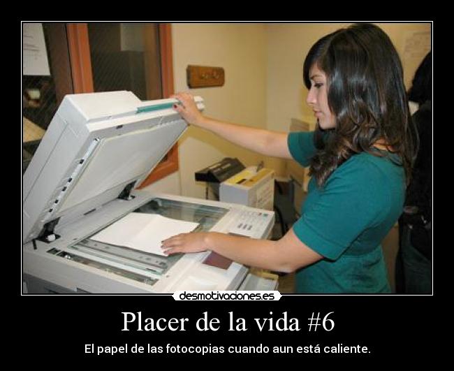 carteles vida placer vida papel las fotocopias cuando aun esta caliente desmotivaciones