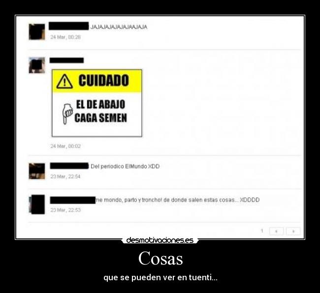 Cosas - que se pueden ver en tuenti...