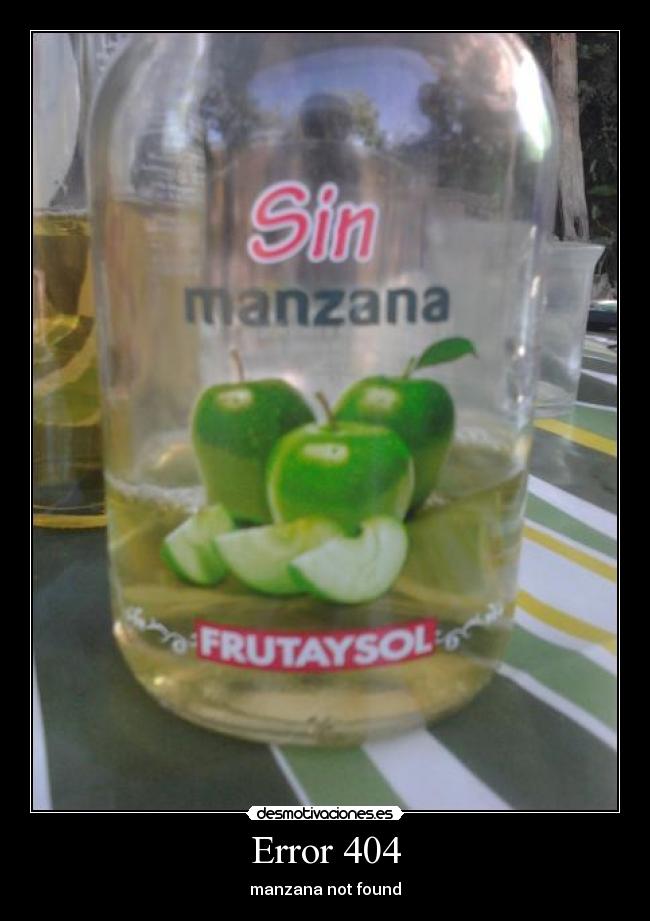 Error 404 - manzana not found
