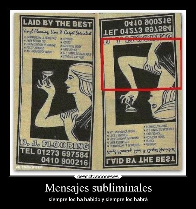 Mensajes subliminales - siempre los ha habido y siempre los habrá