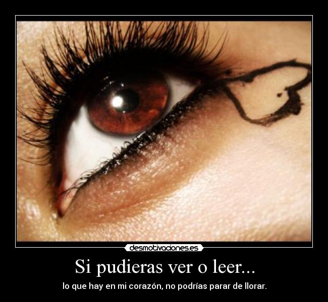 Si pudieras ver o leer... - 