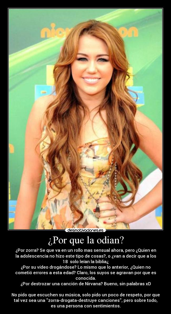 carteles miley cyrus solo pido poco respeto descripcion desmotivaciones