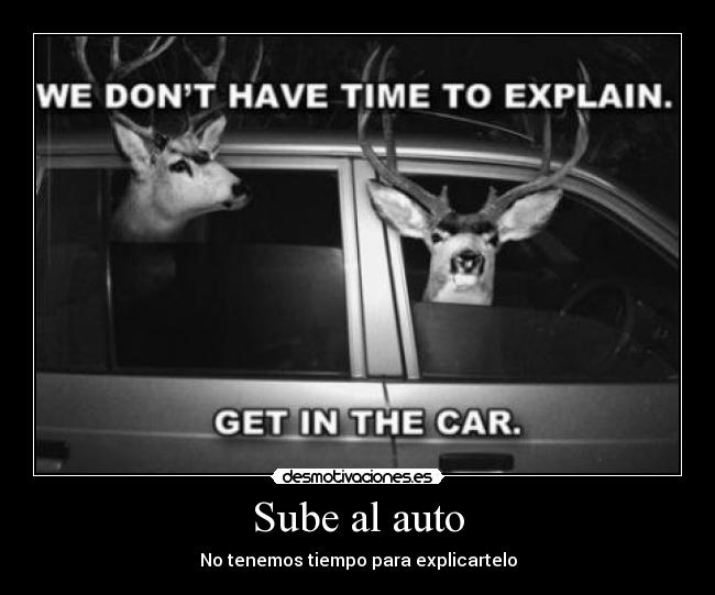 Sube al auto - No tenemos tiempo para explicartelo