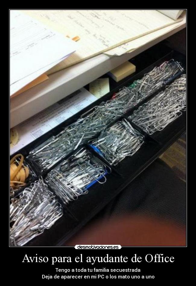 Aviso para el ayudante de Office -