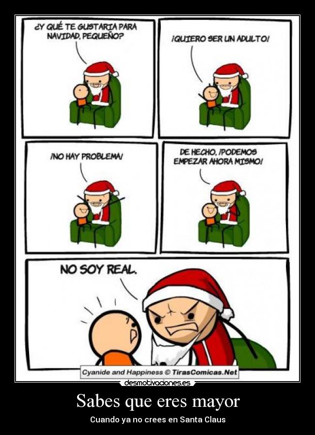 Sabes que eres mayor - Cuando ya no crees en Santa Claus